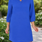 Blue Frilled Shift Dress