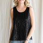 Glitter Fringe Sleeveless Tank
