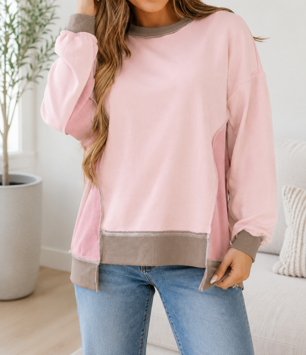 Colorblock Oversized Sweatshirt