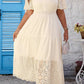 Apricot Plus Lace Dress RTS