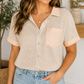 Apricot Waffle Button Shirt