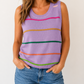 Stripe Knotted Sweater Tank