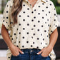 Beige Polka Dot Dolman Top