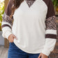 Beige Leopard Plus Blouse