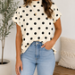 Beige Polka Dot Dolman Top