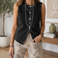 Black Buttoned Denim Vest
