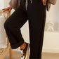 Fleece Leopard Drawstring Pants