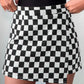 Black Checkered Denim Skort RTS