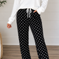 Black Cheers Polka Dot Loungewear