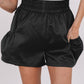 Black Elastic High Waist Shorties