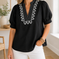 Black Embroidered Blouse