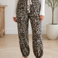 Black Leopard Joggers