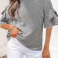 Black Plaid Bow Ruffled Blouse