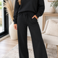 Black Pullover Sweatpants Set