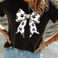 Black Soccer Bow Shirt RTS