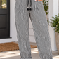 Black Stripe Casual Pants