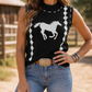 Black Western Sweater Vest