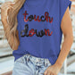 Blue Touch Down High Neck Top