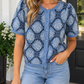 Blue Boho Knit Cardigan
