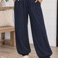 Blue Elastic Drawstring Pants