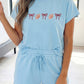 Blue Embroidered Football Set