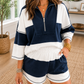 Blue Exposed Seam Elastic Set