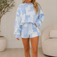 Blue Floral Casual Set