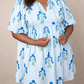 Blue Floral Plus Dress RTS