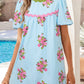 Blue Floral Ricrac Dress