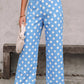 Blue Polka Dot Patched Pants