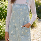 Blue Retro Floral Overalls