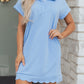 Blue Scallop Mini Dress