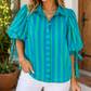 Blue Stripe Button Shirt