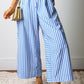 Blue Stripe Elastic Pants
