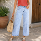 Blue Washed Barrel Jeans