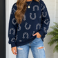 Blue Western Horseshoe Sweatshirt