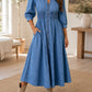Blue Zipper Denim Dress RTS