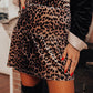 Brown Leopard Mini Skirt