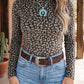 Brown Leopard Western Top