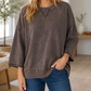 Brown Mineral Wash Cotton Top