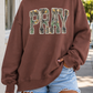 Brown PRAY Camo Sweatshirt