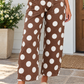 Brown Polka Dot Barrel Jeans