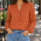 Brown Polka Dot Blouse