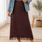 Brown Polka Dot Lace Skirt
