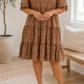 Brown Polka Dot Plus Dress
