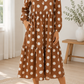 Brown Polka Dot Shift Dress