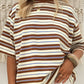 Brown Stripe Oversize Top