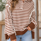 Brown Trim Raw Seam Sweatshirt