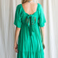 Solid Front Embroidery Dress