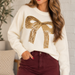 Sequin Gold Bow Sweater RTS